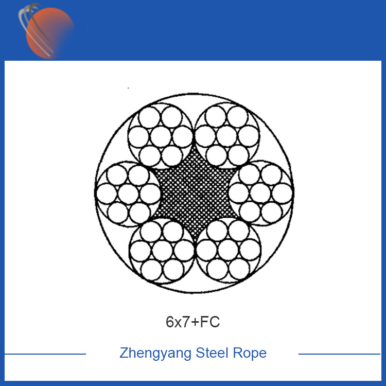 6x7+FC galvanized steel wire rope